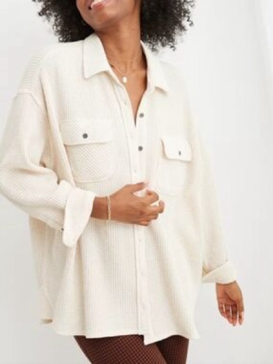aerie Tops - aerie Waffle Lumber Jane shirt